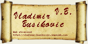 Vladimir Bušiković vizit kartica